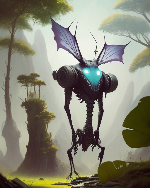 3 - A creature with unique face legs and antenna.png