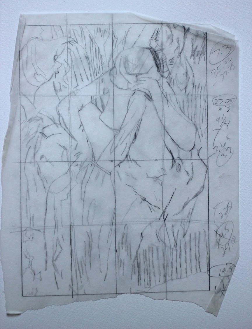 After Degas, Woman Combing Her Hair