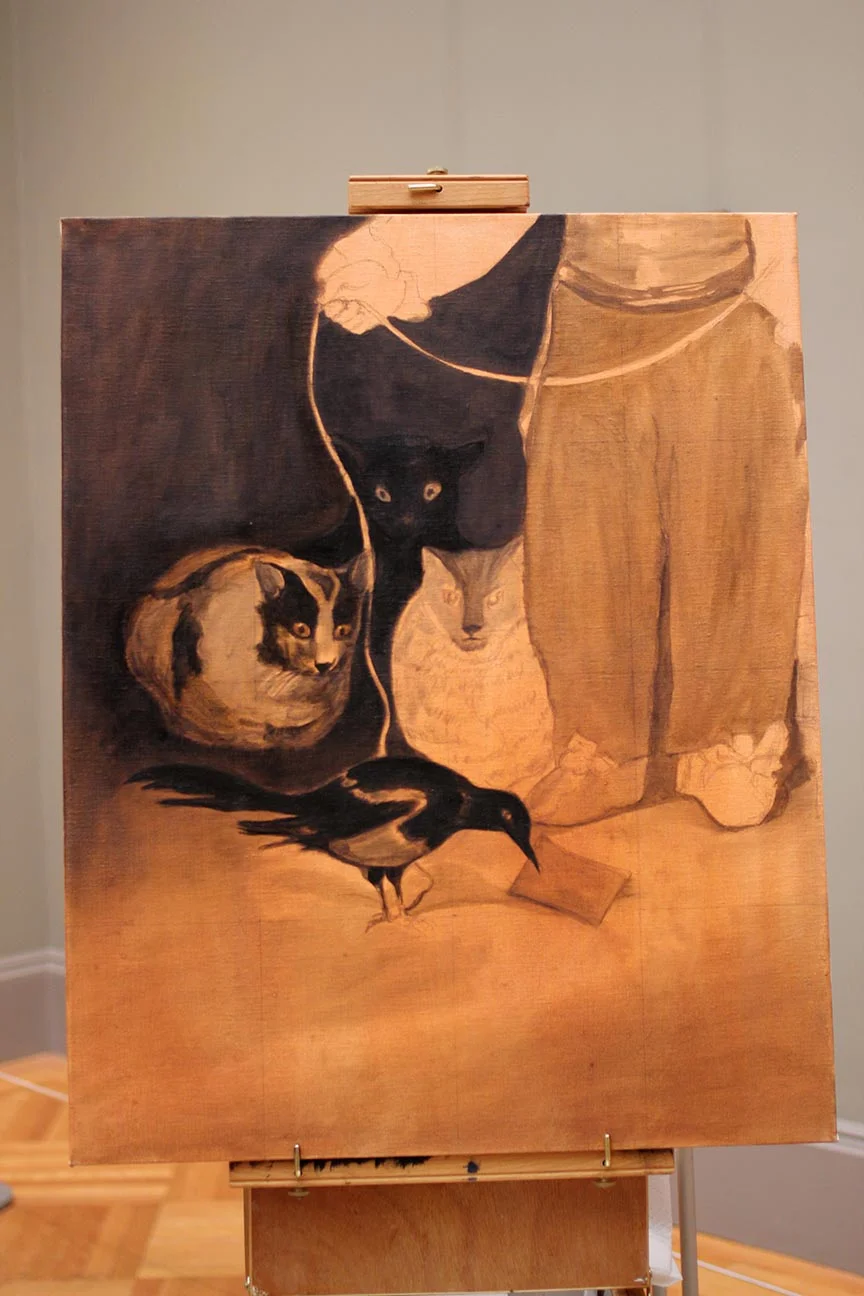 Manuel Osorio Manrique de Zuñiga (1784–1792) Underpainting day 2
