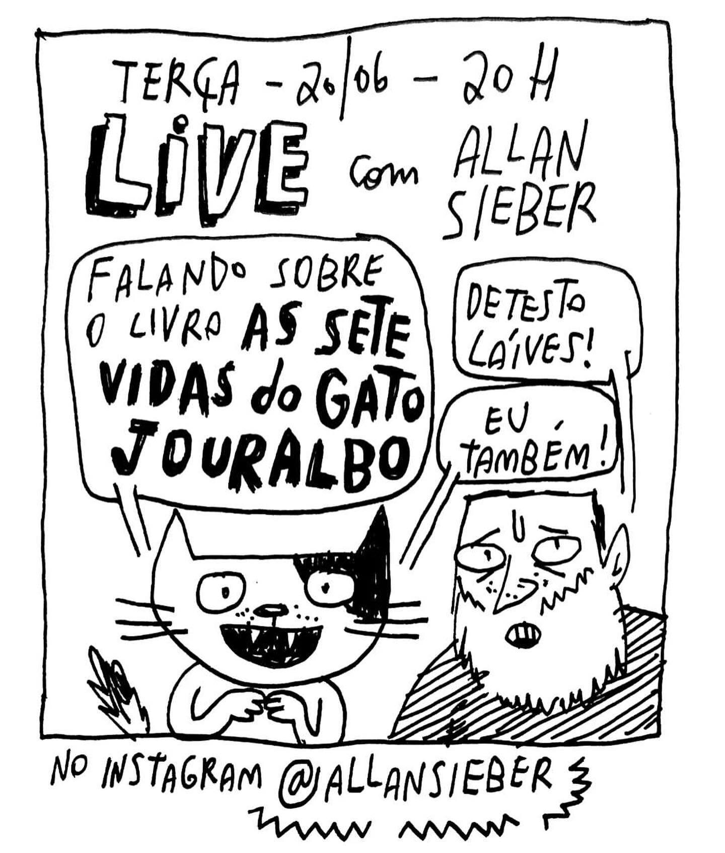 Livro infantil do Allan Sieber? Fofo e otimista?! De onde veio essa ideia? E que nome &eacute; esse: Jouralbo?! As perguntas s&atilde;o muitas, e ser&atilde;o respondidas na live desta ter&ccedil;a-feira!

Venha participar da conversa ao vivo sobre a