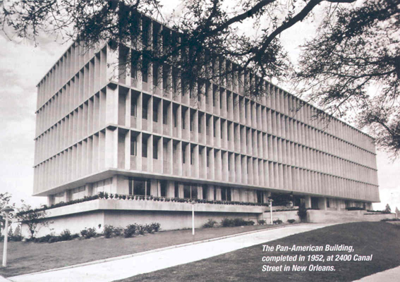 Figure SEQ Figure \* ARABIC
2: The Pan American Life Building, New Orleans, by Skidmore Owings and Merrill, as it looked in 1952.