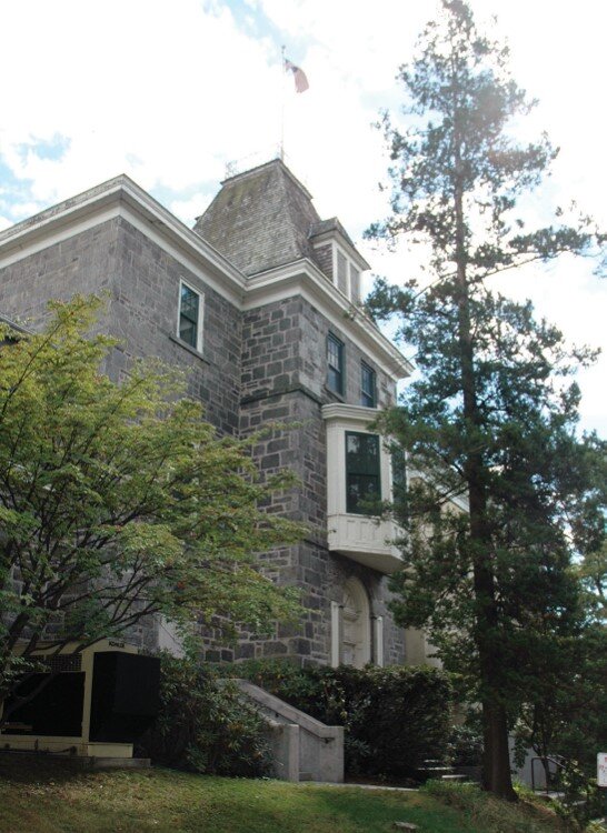  The original house perched on a hill overlooking Bruce Park.  