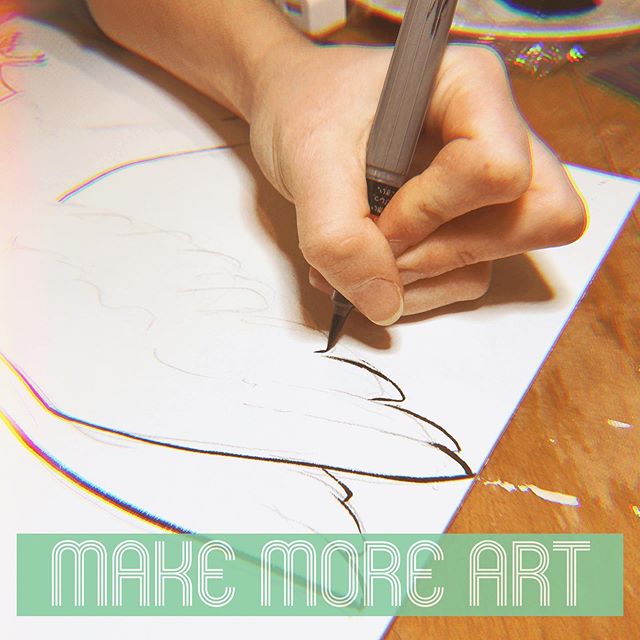 Just a friendly reminder to #makemoreart because it&rsquo;s good for you. 
#artistsofinstagram #pentelbrushpen