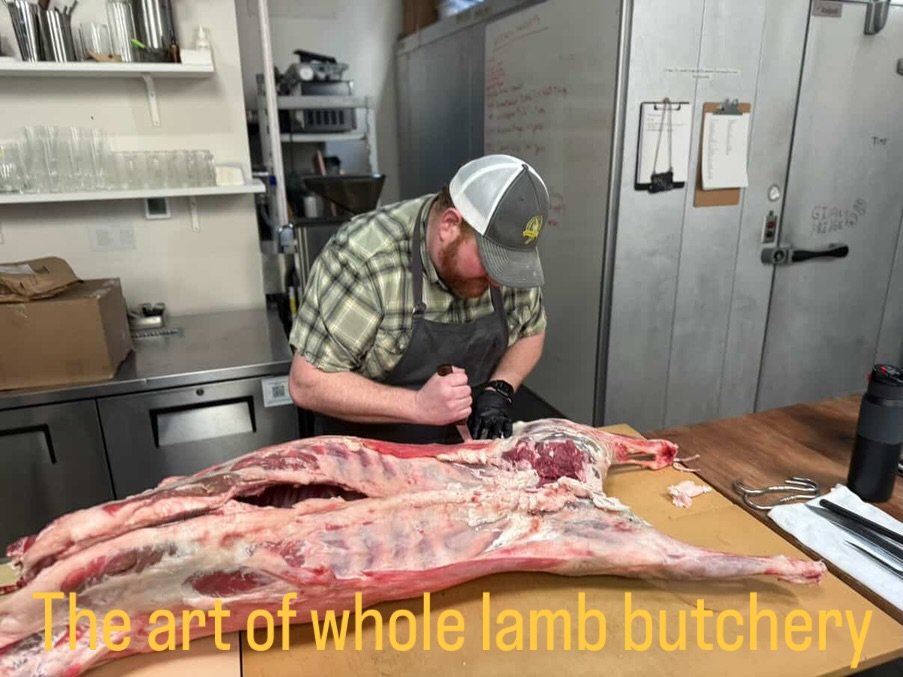 💪🐑💪 The art of whole Lamb butchery; commitment to sustainability and respect for the animal in action kudos 👏👏👏 @locustnashville @jpridge89