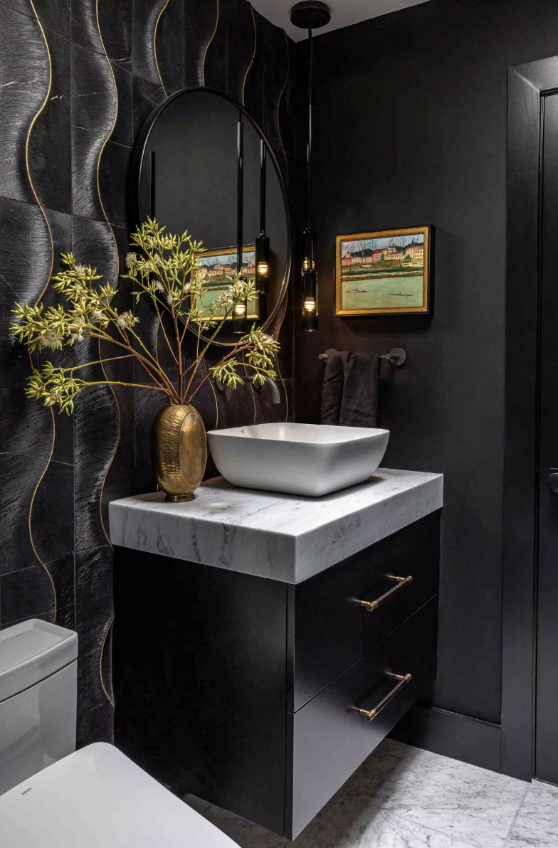 Livingetc Black Bathroom Feature 