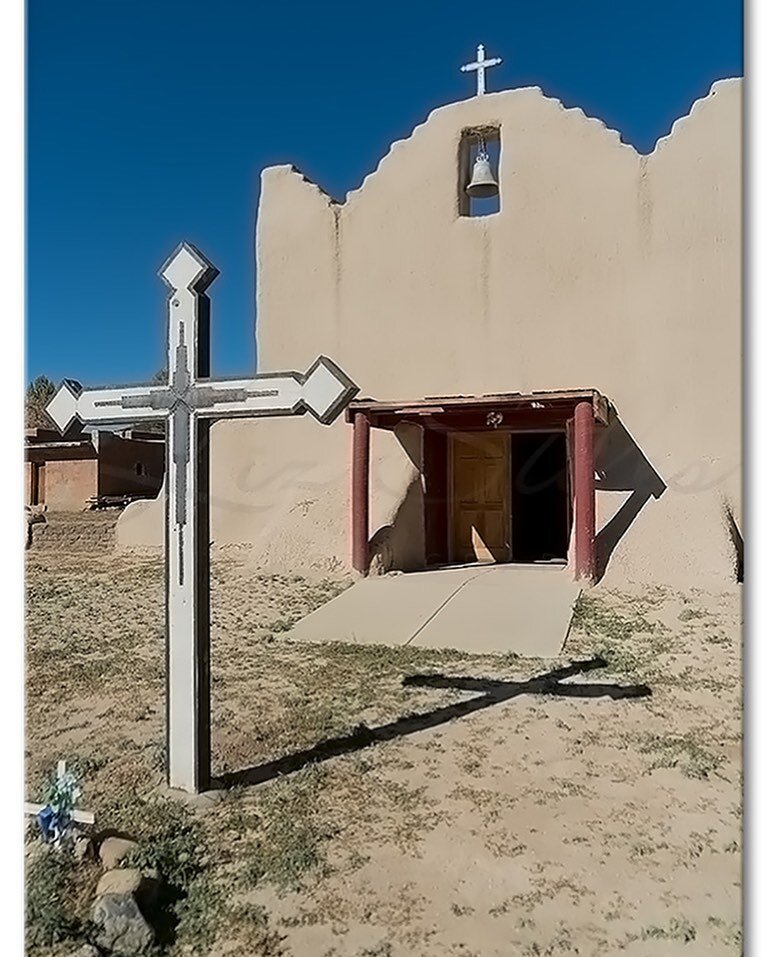 The 3 Crosses.
Near Taos but a different Pueblo.  Beautiful.  #newmexico #pueblo #church #bluesky @appealphotos