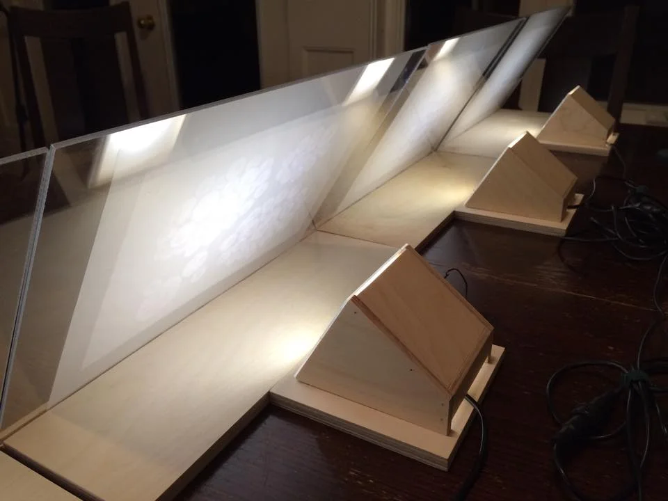 The installation from behind.
