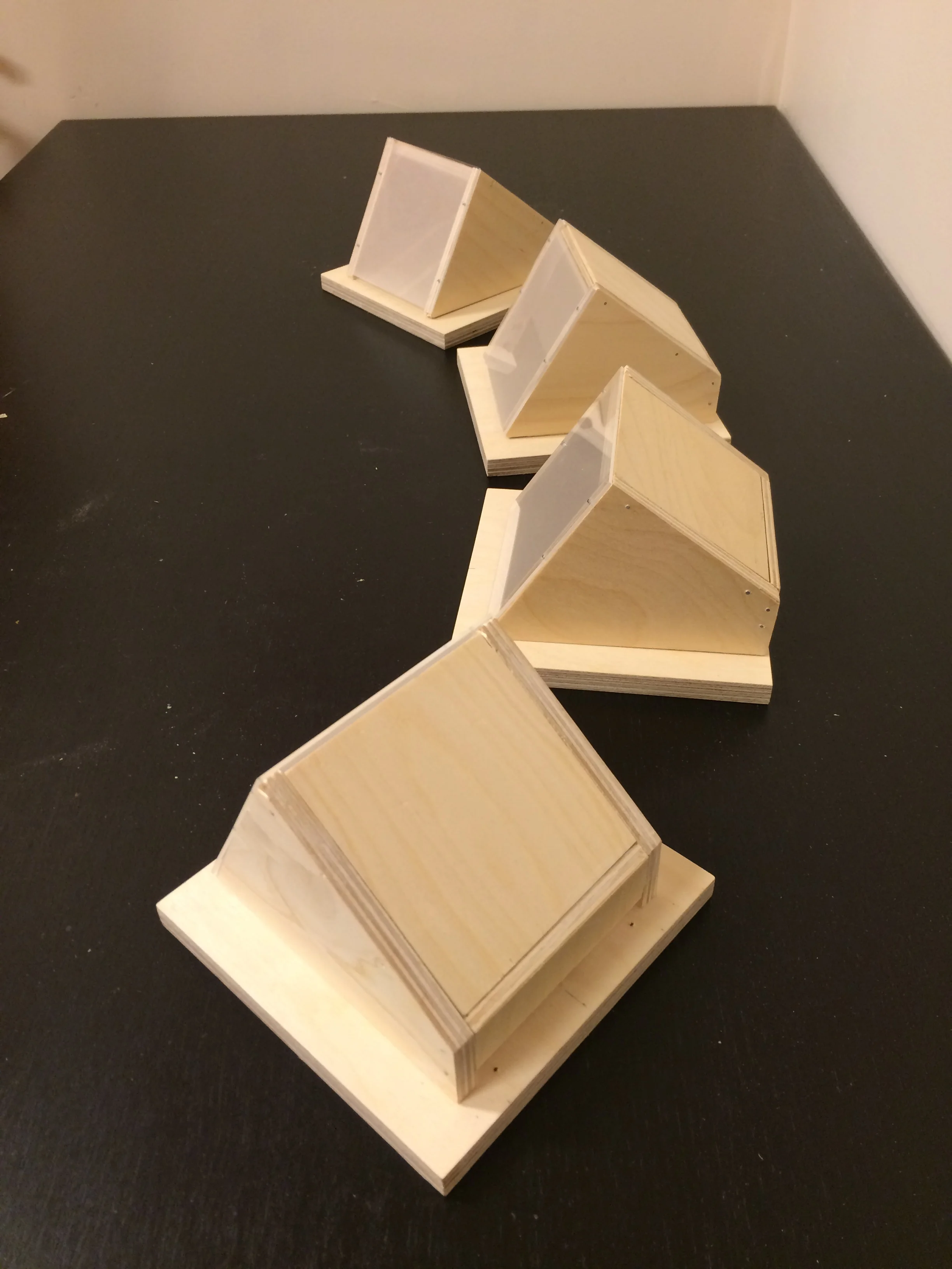  I designed these little LED light boxes and made them in my workshop.&nbsp;I always look forward to including some woodwork into the science art.&nbsp;Acrylic sheets and plywood. 