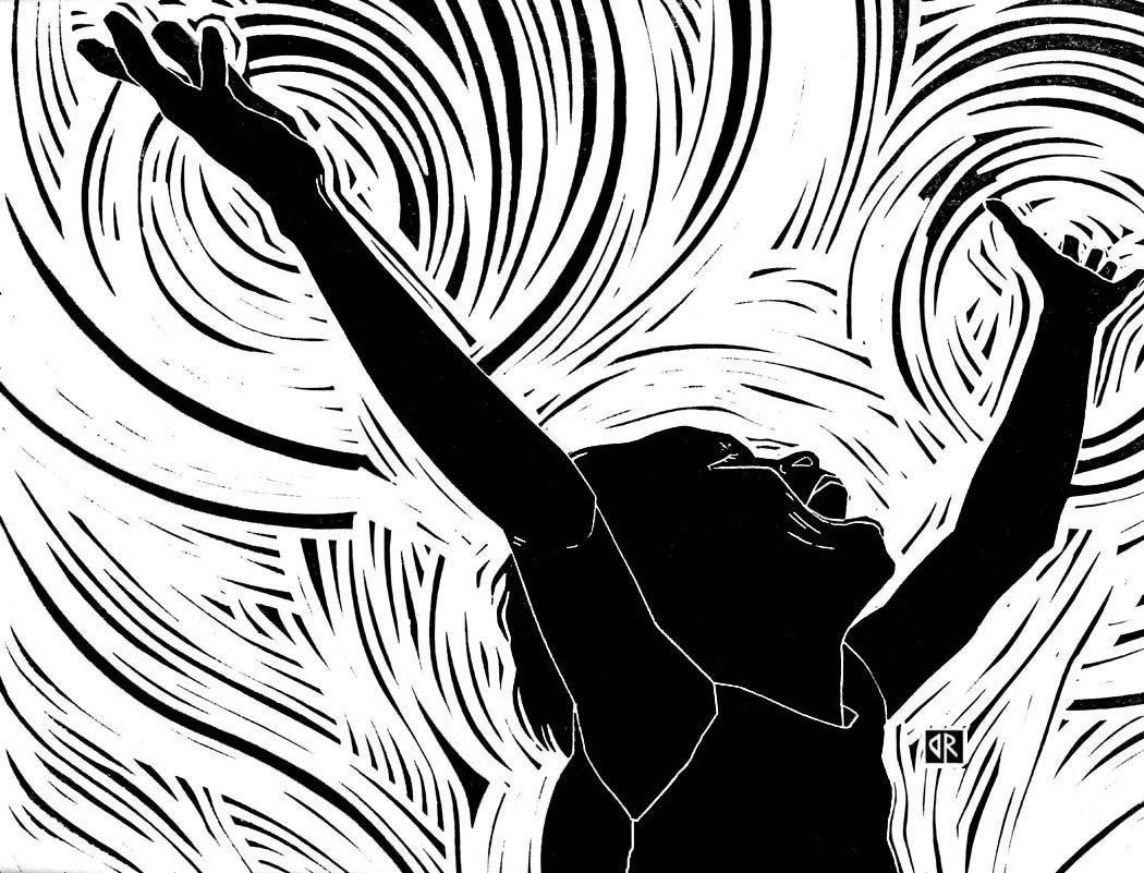 i've learnt to sing a glad new song by printmaker Debra Riffe