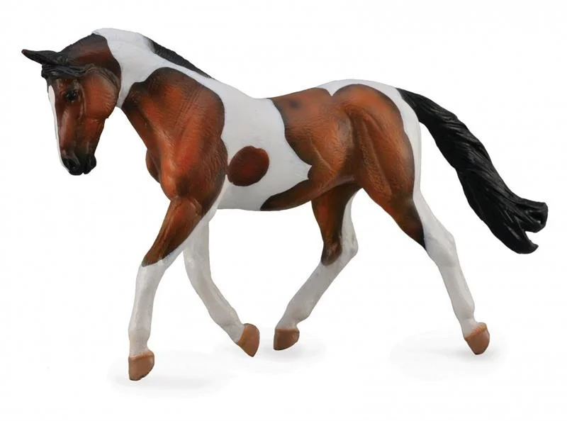 Bryer Horse Toy: Pinto Mare Bay