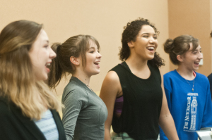 From left to right, performing students Mackenzie Taylor, Sophie Poole, Shelby Willis, Emily Brooks