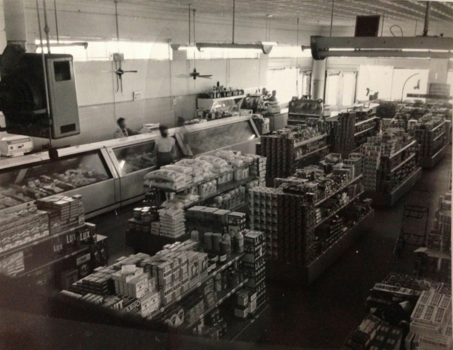 Interior of Roland's Market in 1950