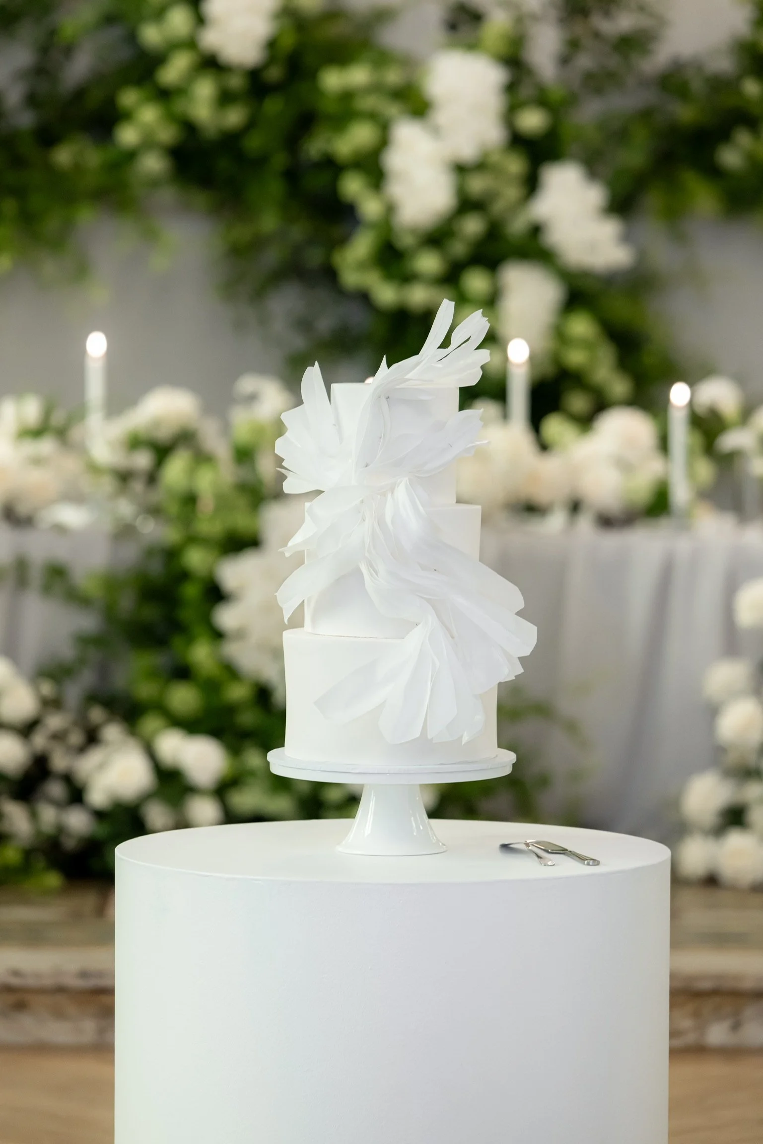 Tasha & Jeremy's vegan wedding cake.