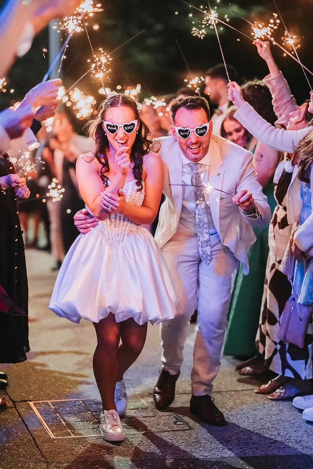 Mel & Larry at their vegan wedding