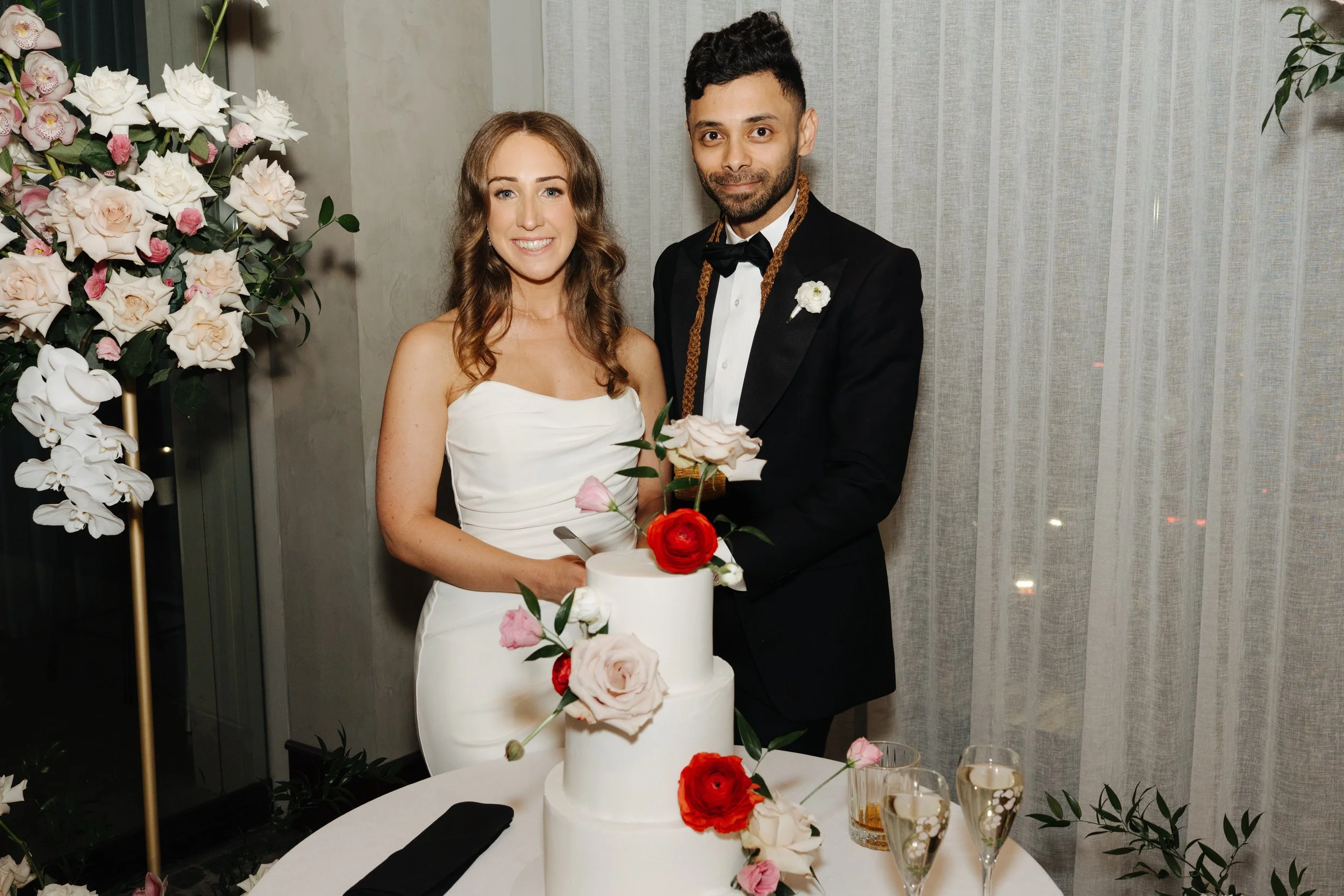 Sophia & Andrew's vegan wedding cake