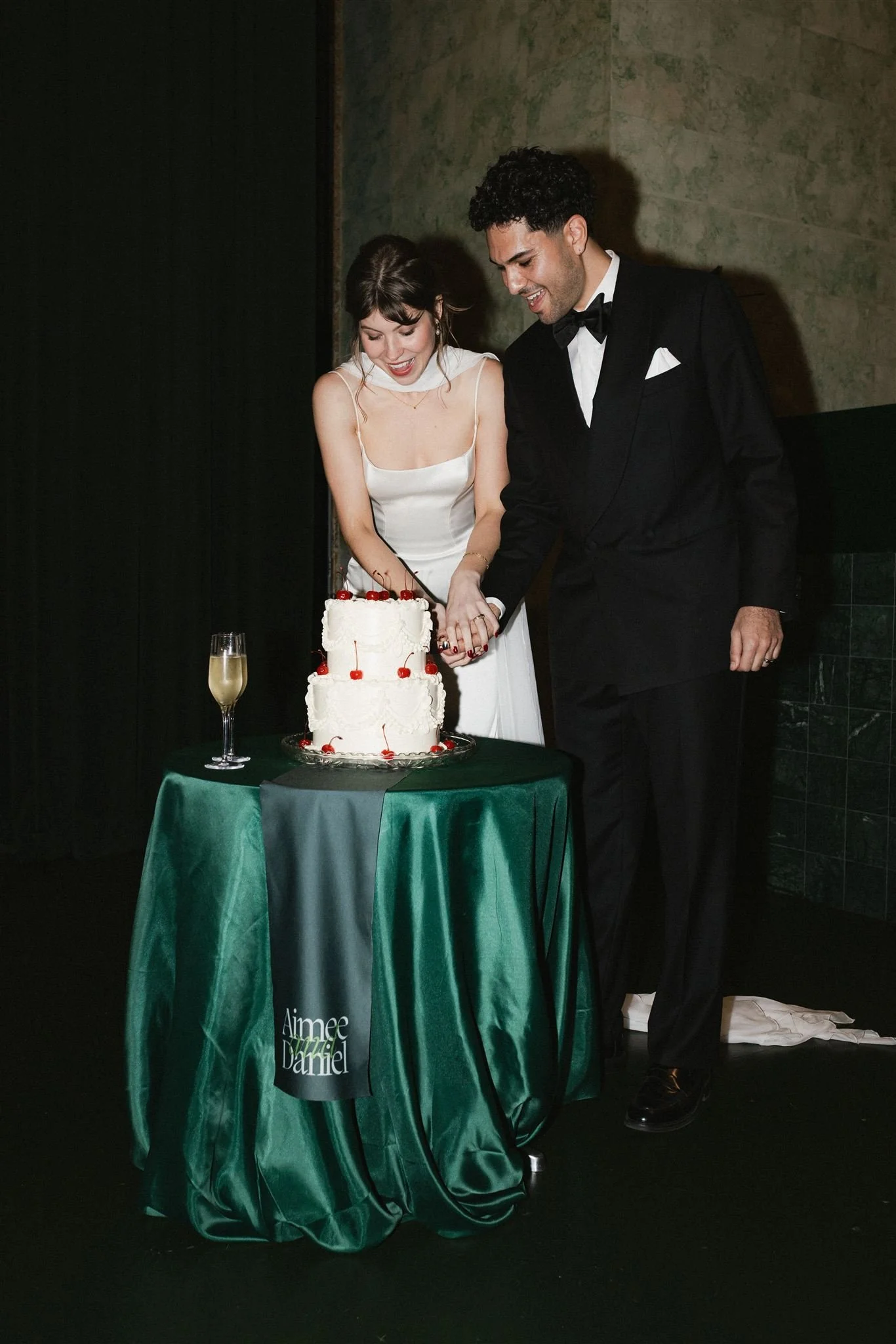 Aimee & Daniel's vegan wedding cake