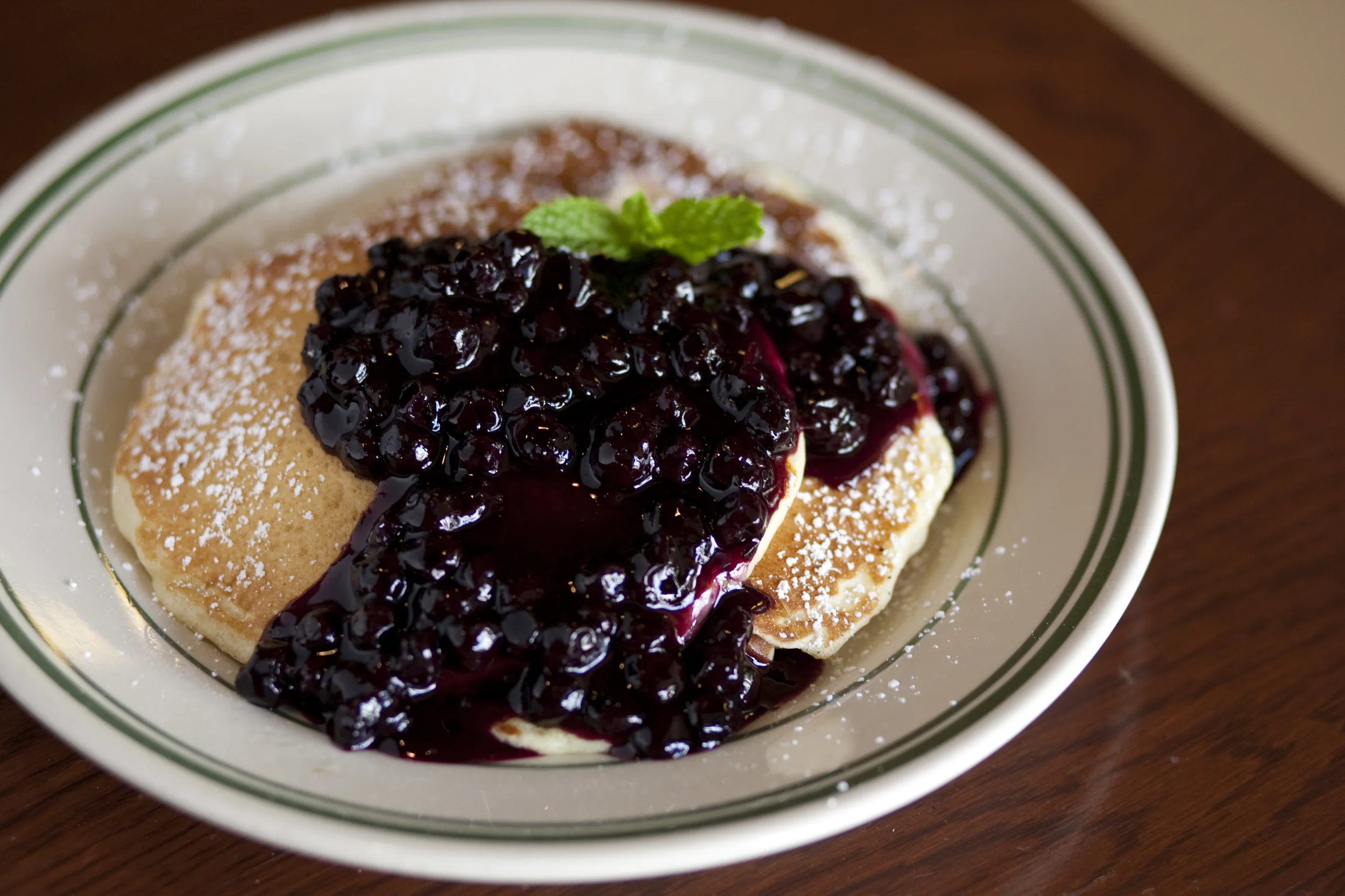 Pancakes with Blueberry Compote