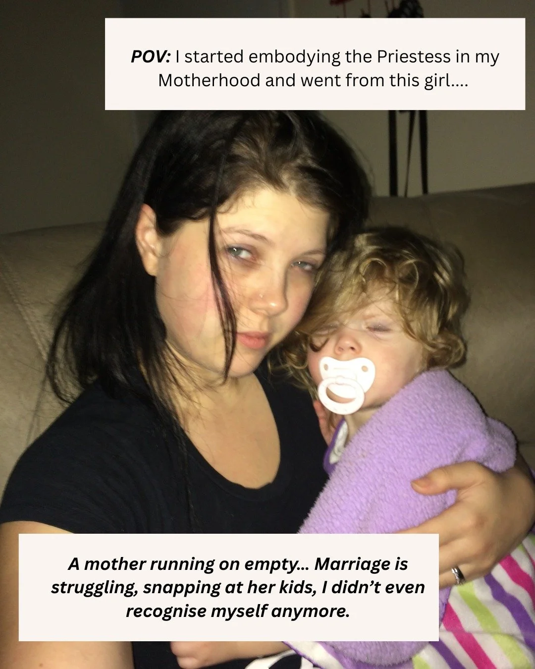 My motherhood used to feel&hellip; heavy.

Exhausted, snapping at my kids, tense with my husband, my body drained, my cycles off, my energy gone.

I felt like I had it all wrong... 

I was surviving, not living.

I thought I had to read every book, f