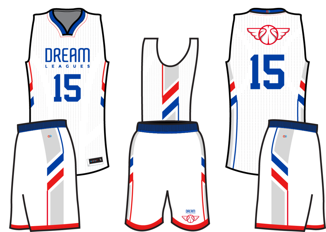 red blue and white jersey