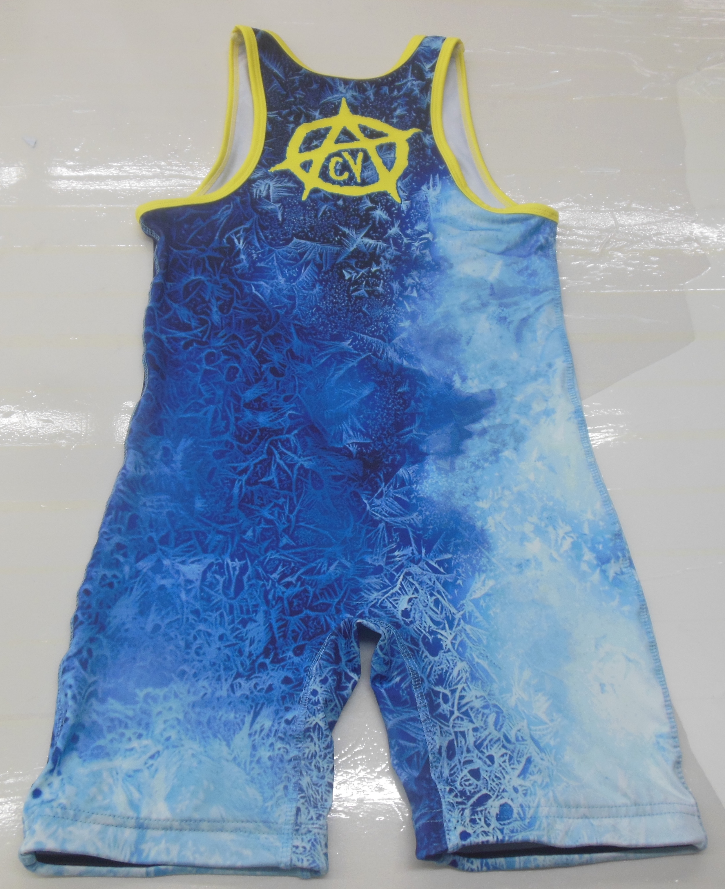 CV Sky Blue Yellow Blue and White Baseball Uniforms, Kids Swimming Suits