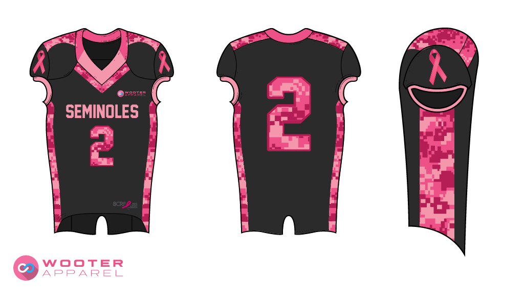 pink football jersey breast cancer