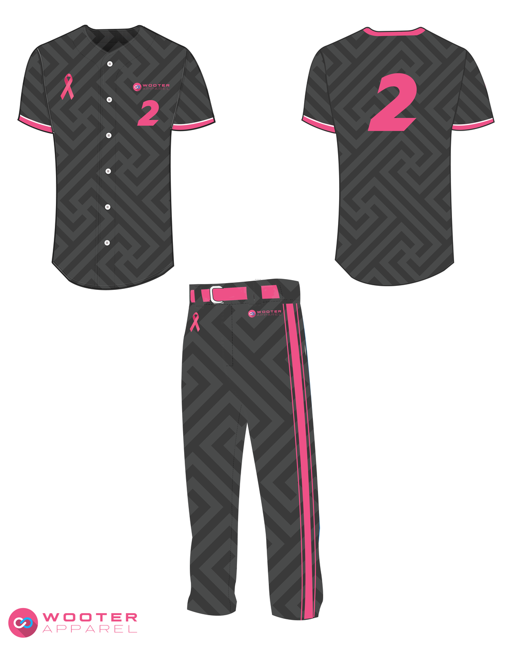 Custom Name And Number Pink Color Baseball Jersey For Breast Cancer Month