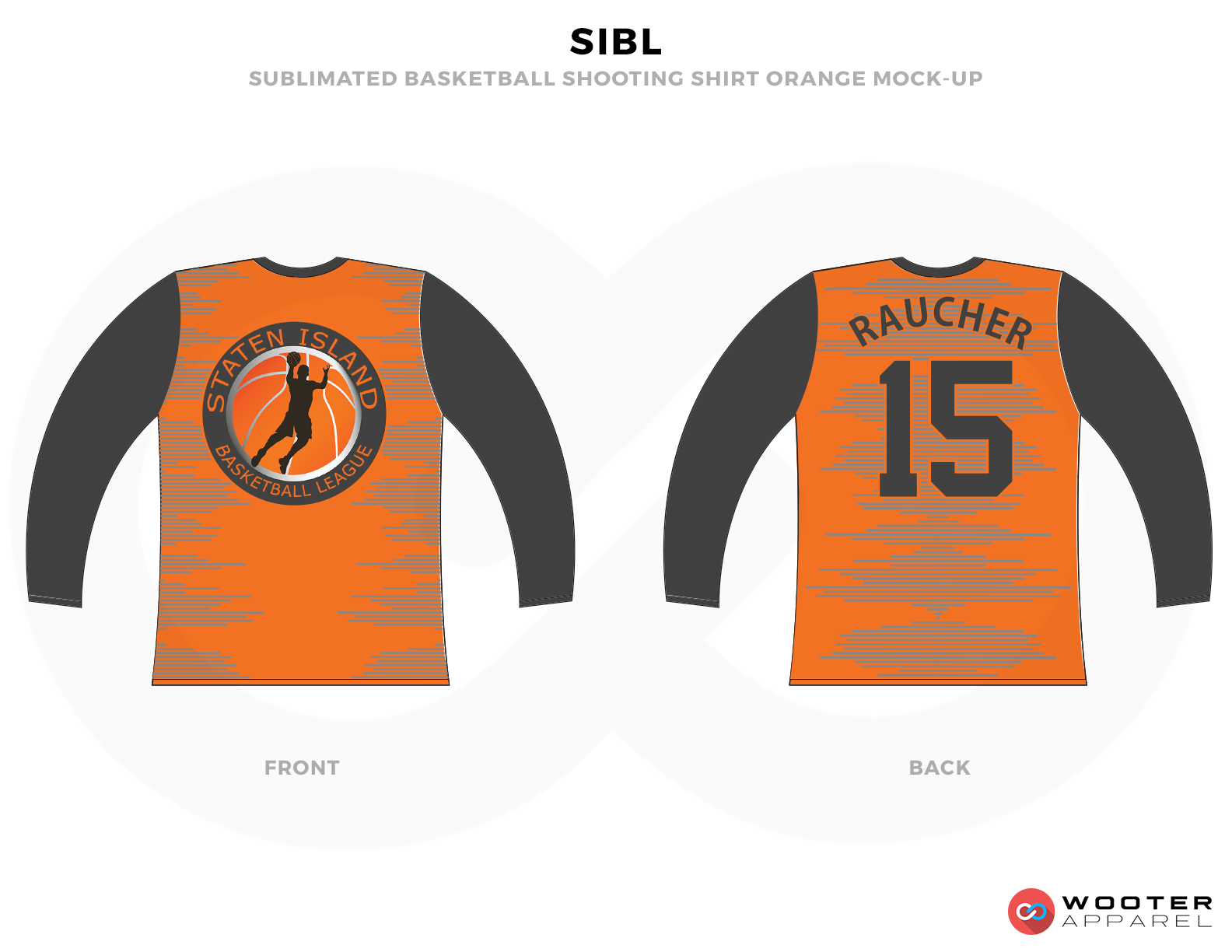 SIBL Orange and Black Basketball Uniforms, Jersey