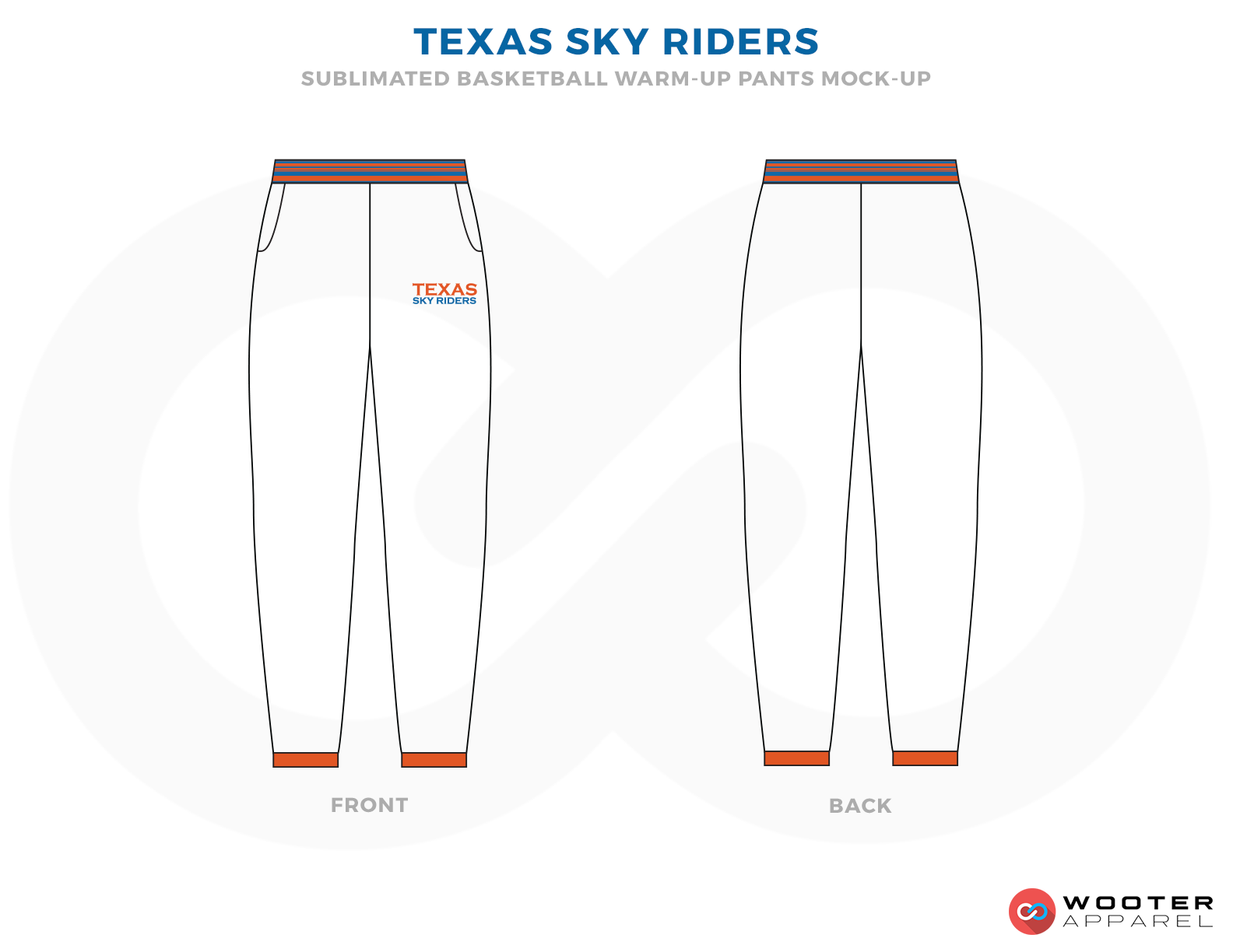 TEXAS SKY RIDERS White Orange and Grey Basketball Uniforms, Jersey and Trousers
