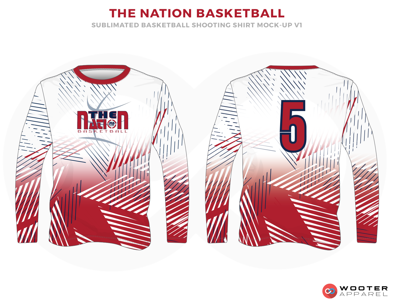 THE NATION BASKETBALL White Red and Blue Basketball Uniforms, Jersey and Shorts