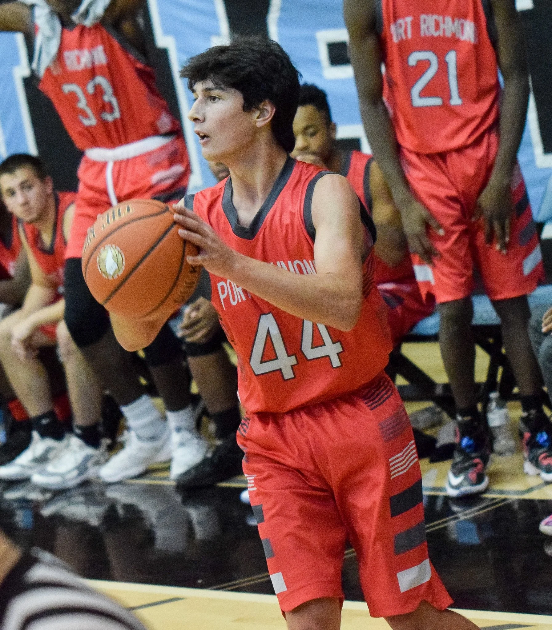 Red White Black and Grey Basketball Uniforms, Jersey and Shorts