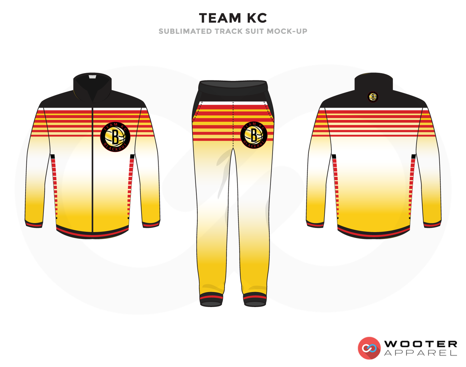 TEAM KC Black Red White and Yellow Baseball Uniforms, Jacket and Pants