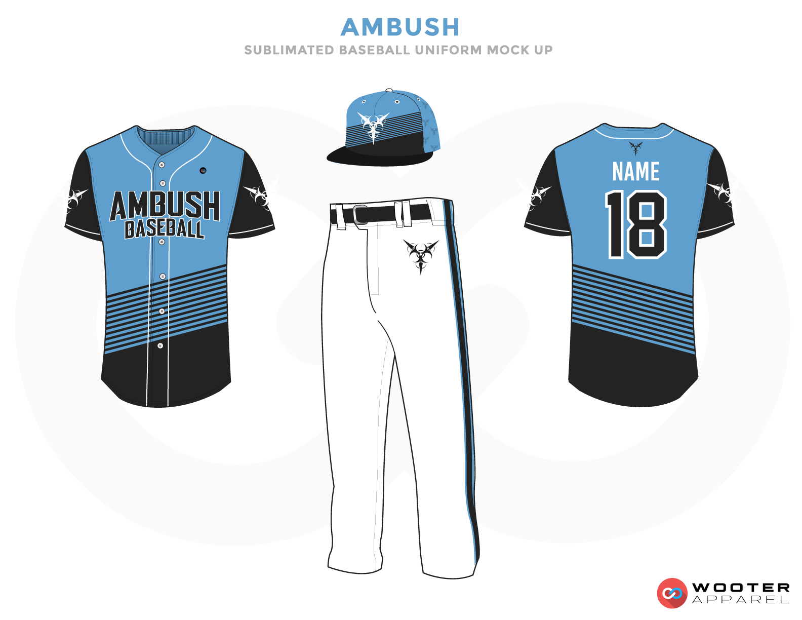 black and blue baseball jersey