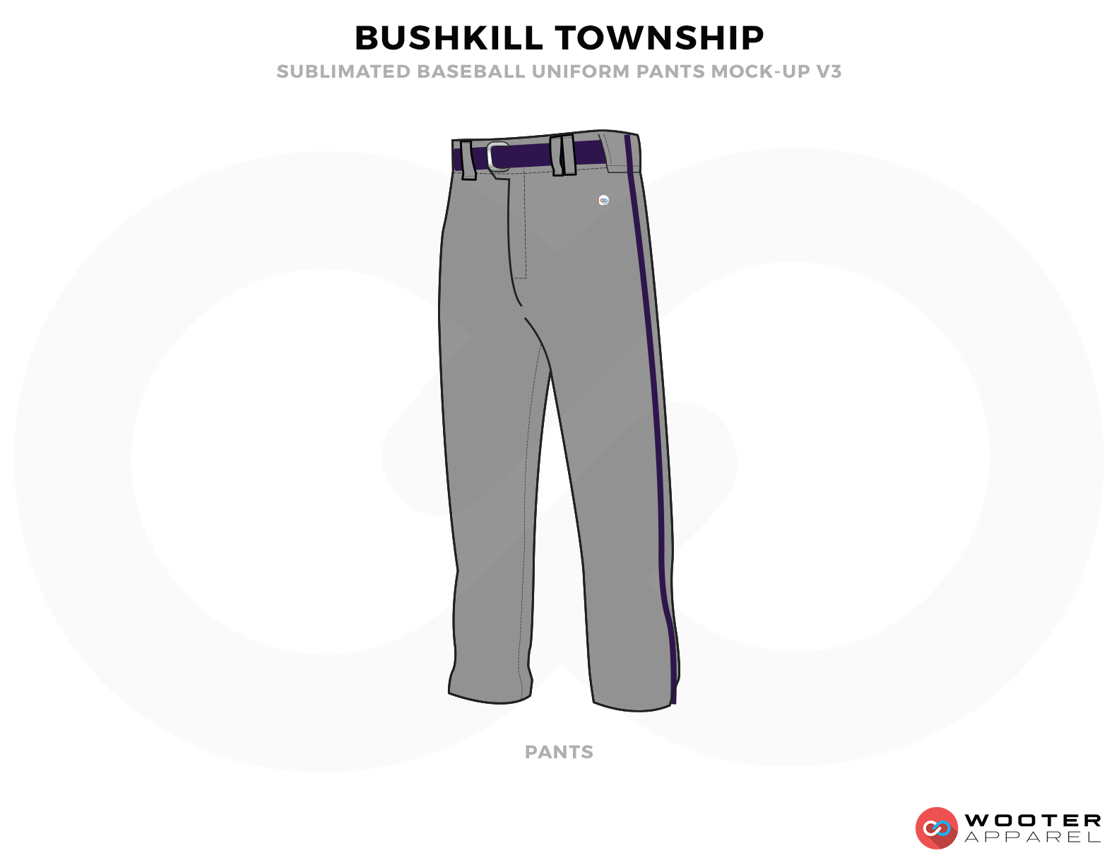 BUSHKILL TOWNSHIP Grey and Black Baseball Uniforms,Pants