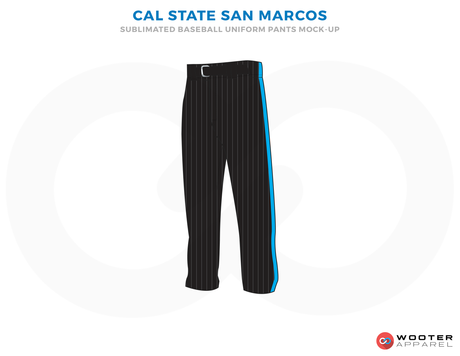 CAL STATE SAN MARCOS Black Ferozi Baseball Uniforms,Pants