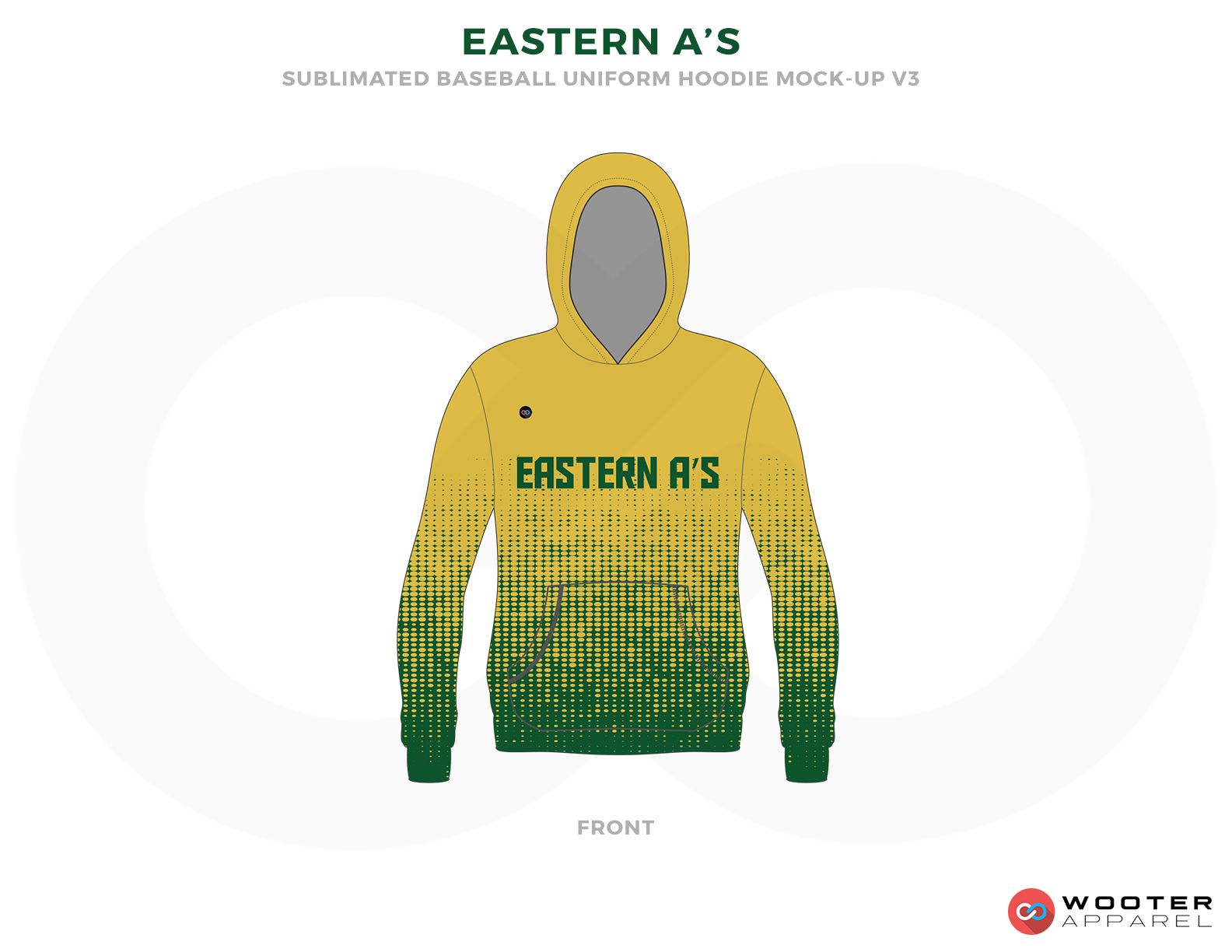 EASTERN A'S Yellow and Green Baseball Uniforms, Shirts