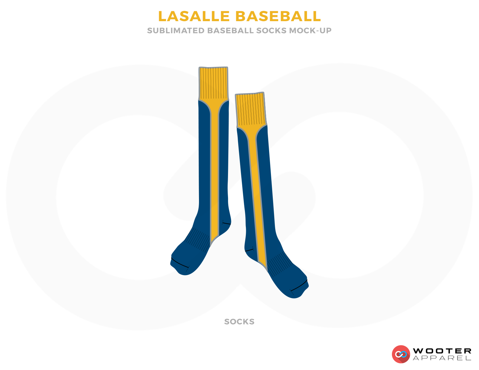 Lasalle Baseball Yellow and Blue Baseball Uniforms, Socks