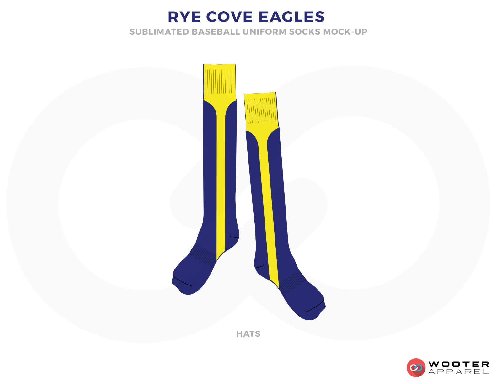 RYE COVE EAGLES Yellow and Blue Baseball Uniforms, Socks