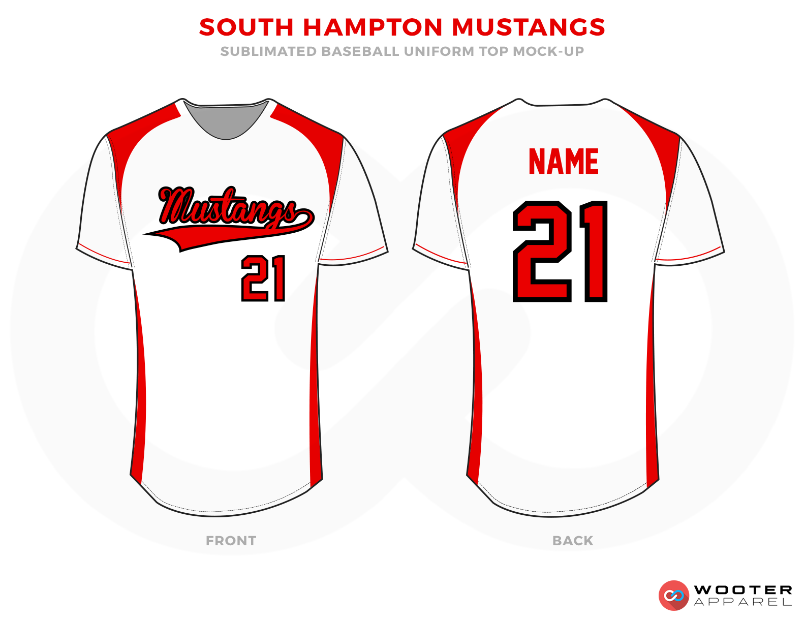 UPPER IOWA UNIVERSITY Red and White Baseball Uniforms, Shirts