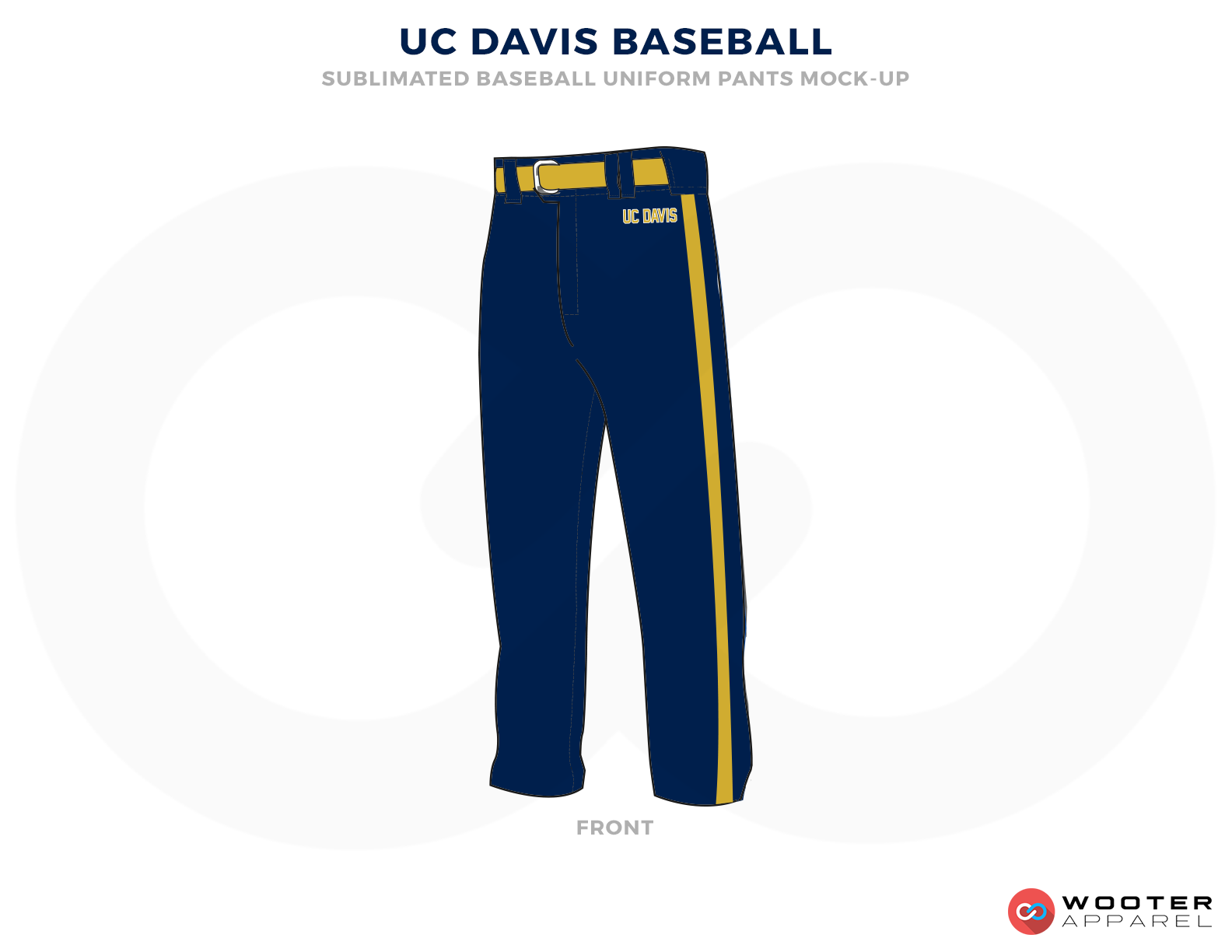 UC DAVIS BASEBALL Blue and Yellow Baseball Uniforms, Pants
