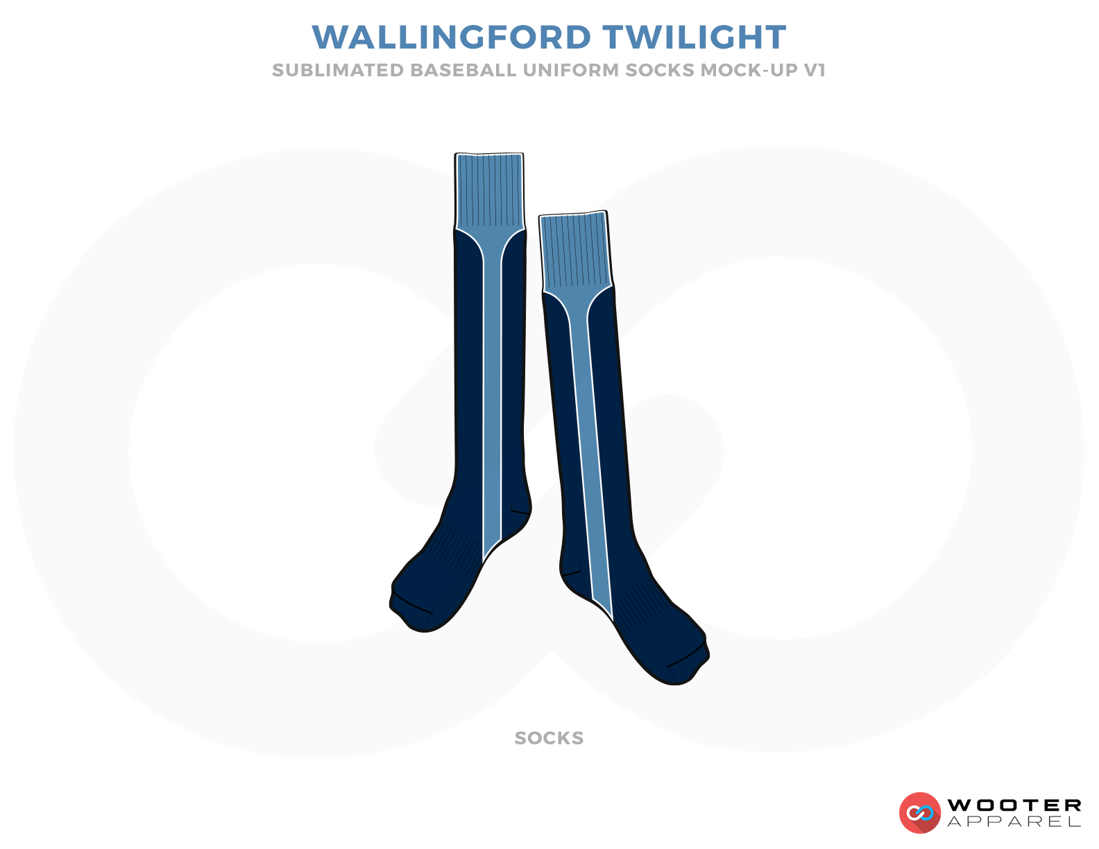 WALLINGFORD TWILIGHT Blue and Firozi Baseball Uniforms, Socks