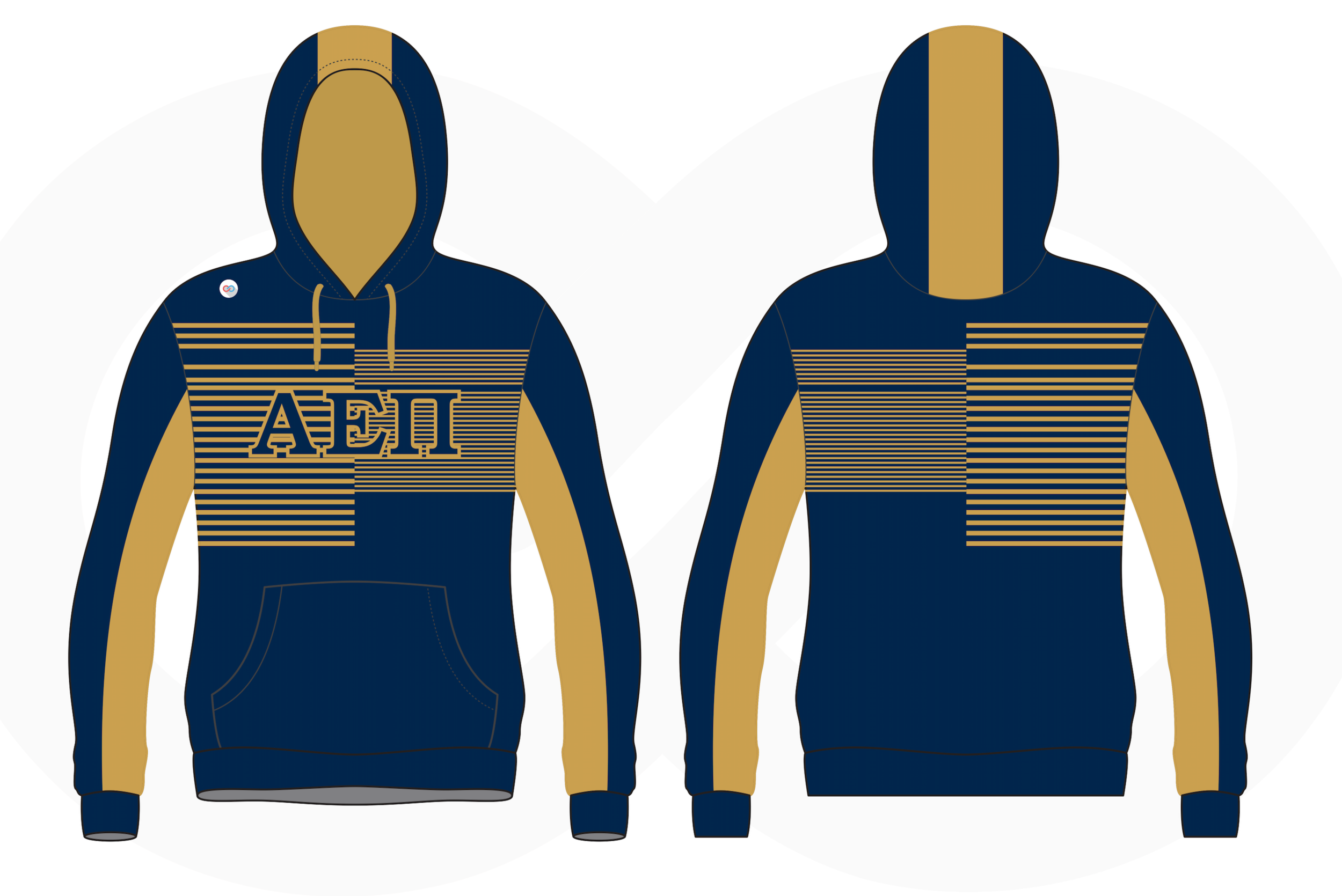 AE2 Blue Gold Frat Uniform Hoodie