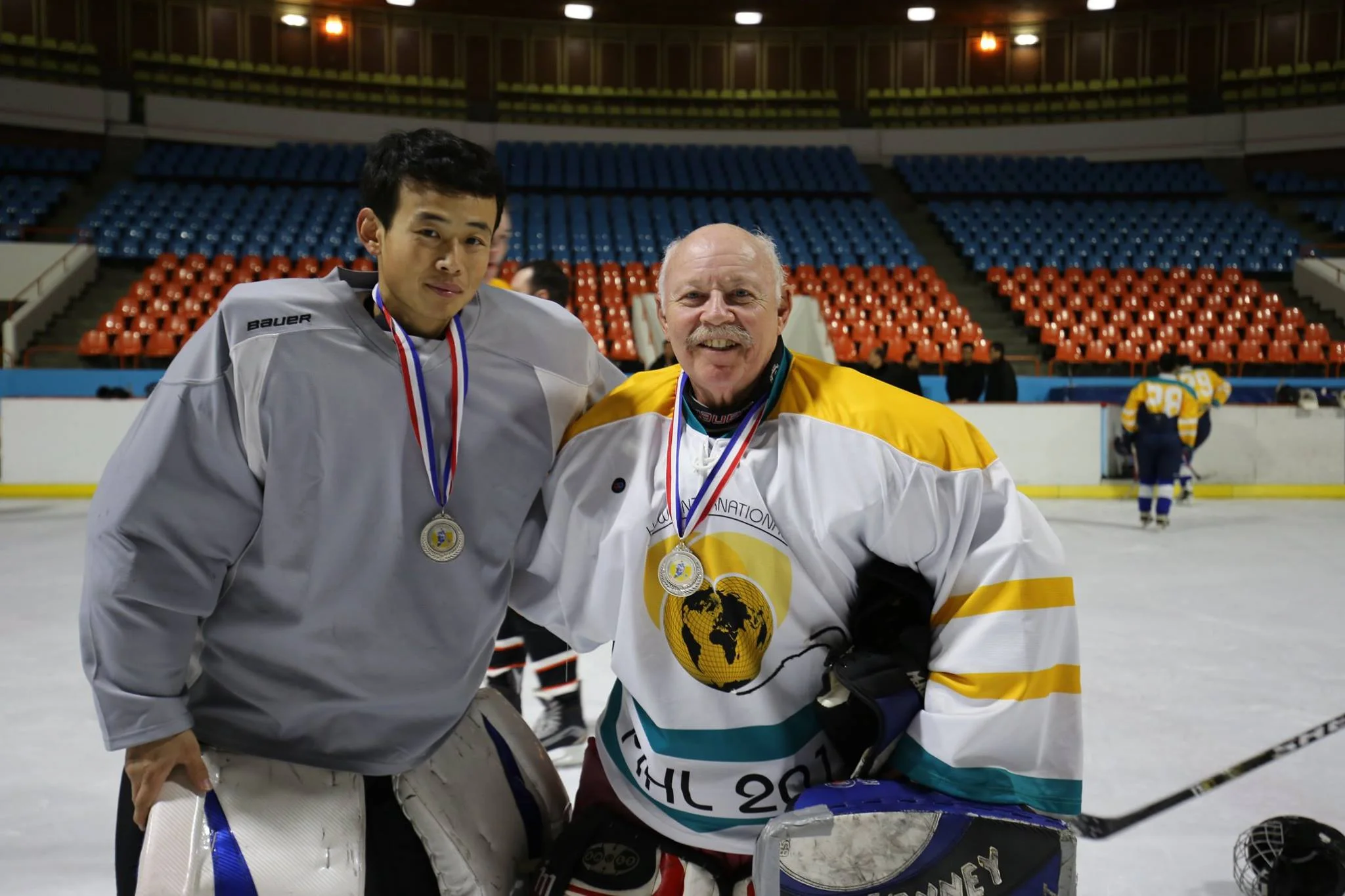 Yellow White skyblue hockey uniforms jerseys
