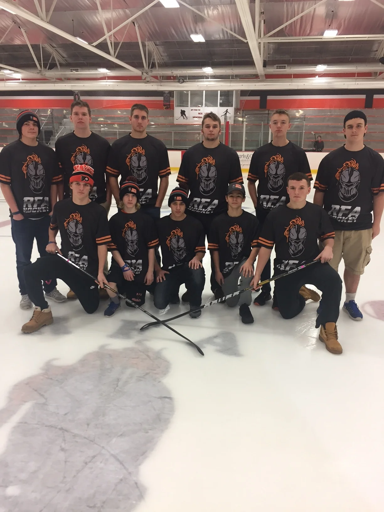 RFA HOCKEY black orange white sublimated shirt