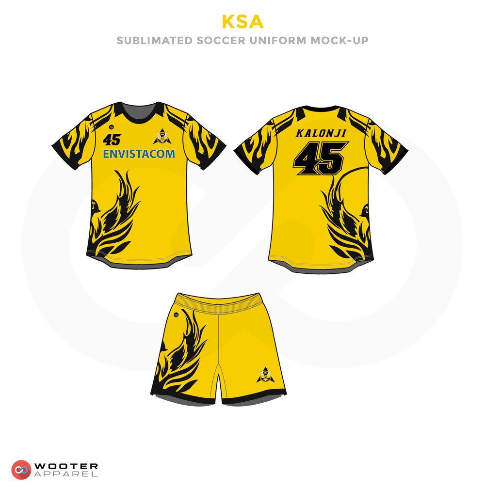 New Arriaval Soccer Jersey Design Cool Yellow Patterns Gold