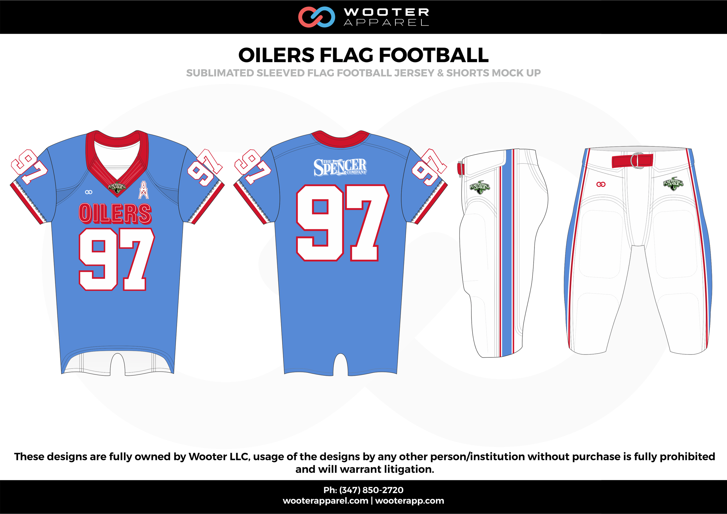 red and blue football jersey