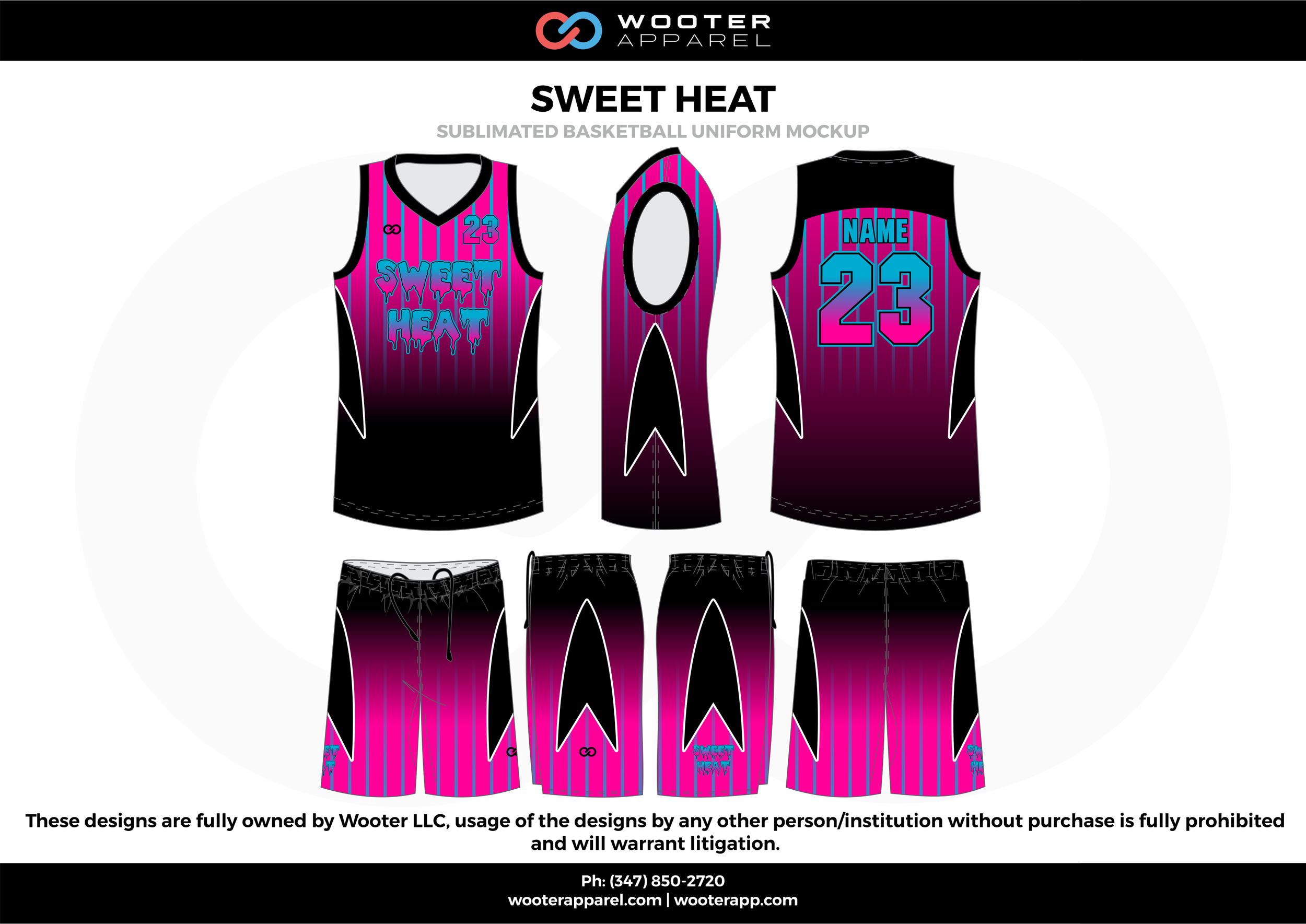 sublimation black pink jersey design