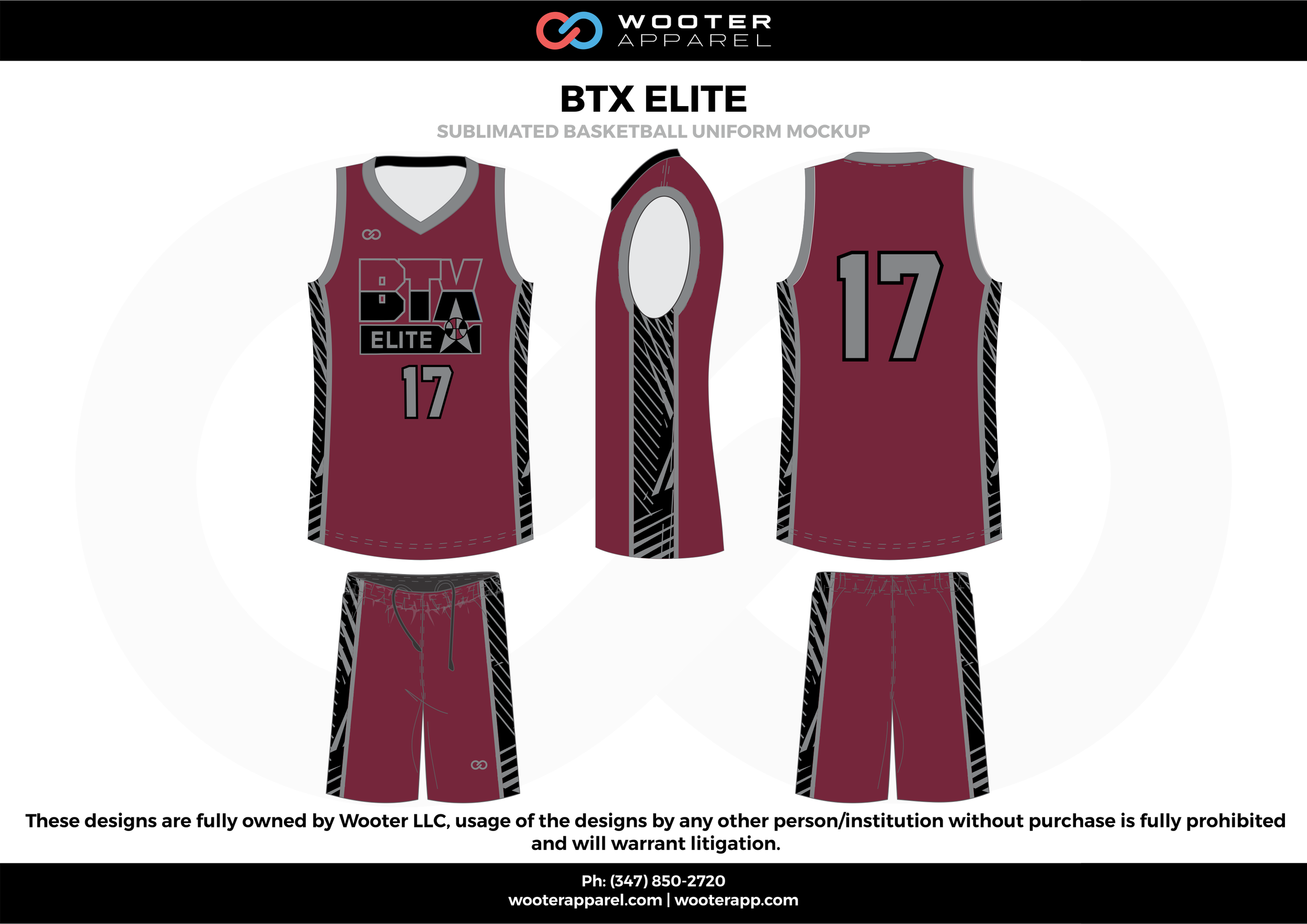 BTX Elite Purple Black and Grey  Basketball uniforms jerseys shorts