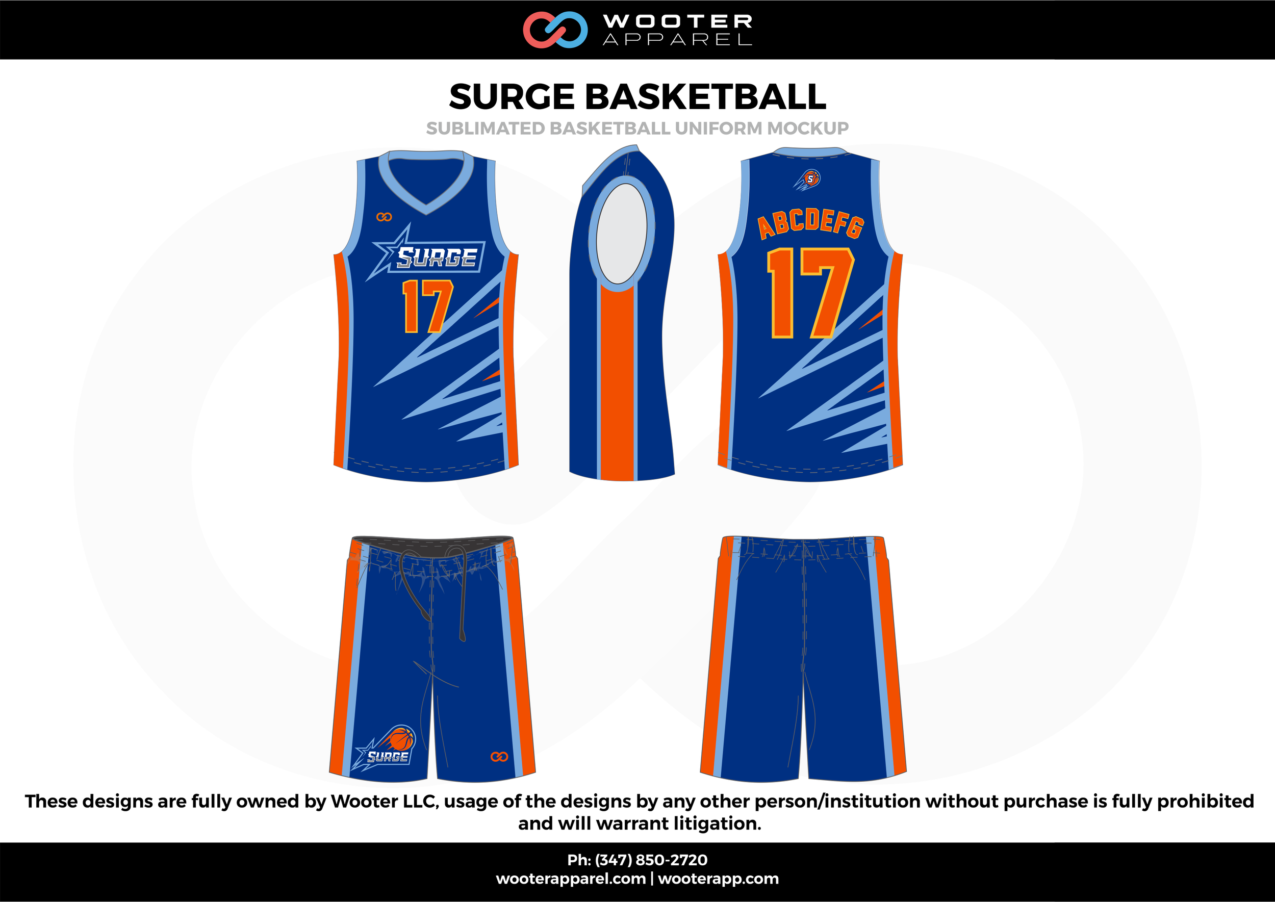 blue sublimation basketball jersey