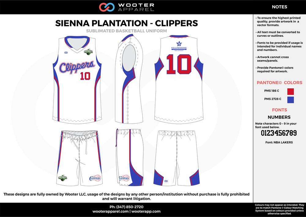 sublimation clippers jersey design