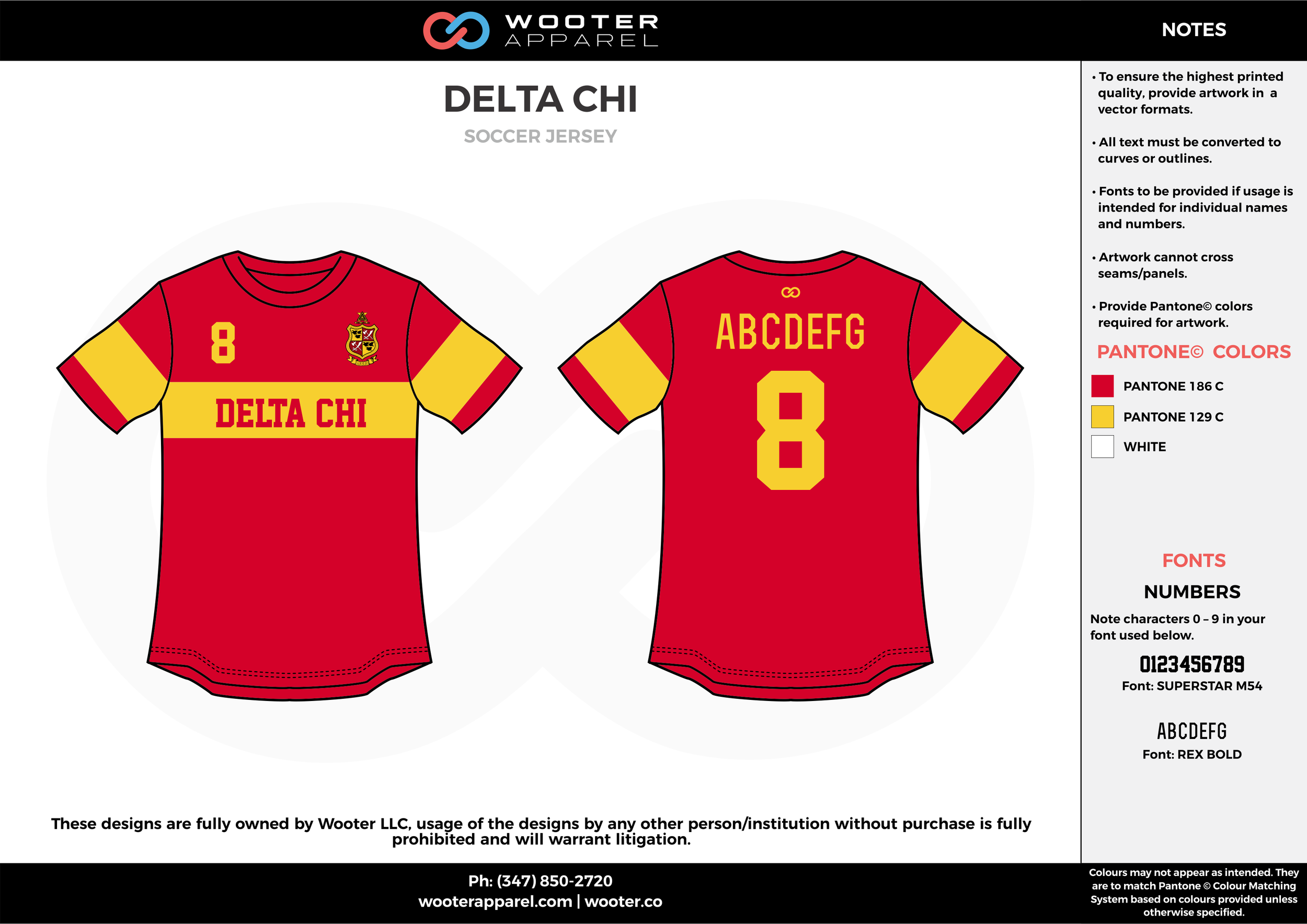 DELTA CHI red yellow custom sublimated soccer uniform jersey shirt